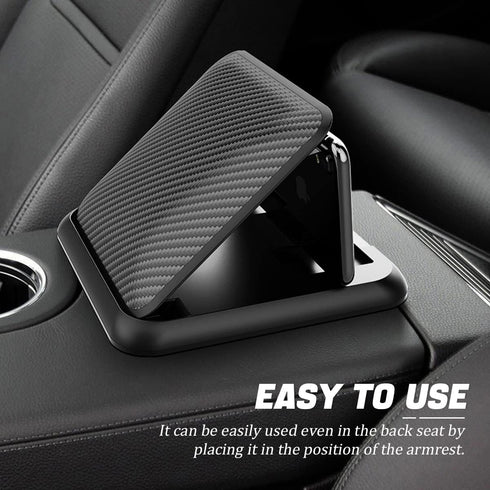 Car Phone Holder Mount, Silicone Carbon Fiber Pattern for Automotive Dashboard, Universal for iPhone Pro Max SE XS XR