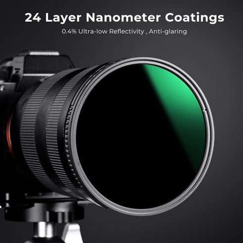 K&F Concept 62mm Variable Neutral Density Lens Filter ND8-ND2000 (3-11stop) for Camera Lens (D-Series)