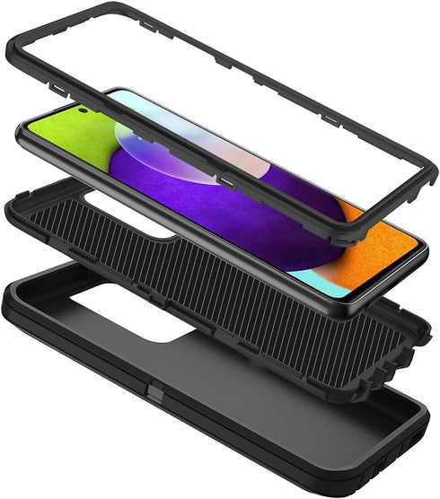 for Samsung Galaxy A52 5G Case, Shockproof Dust/Drop Proof 3-Layer Full Body Protection Rugged Heavy Duty Cover