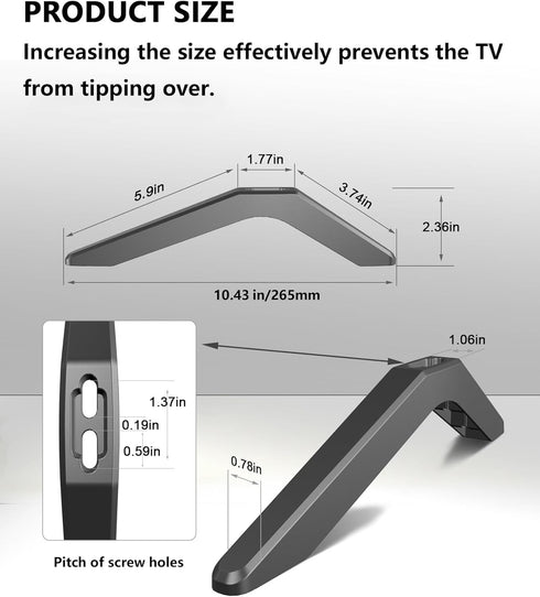 32-80in) Metal Base Stand for TCL Smart Tvs,TV Replacement feet - Fit for Select Models for Samsung, Hisense, Roku,LG