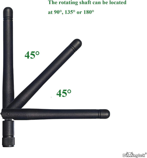 Dixingtek 6E 2.4GHz 5GHz 6GHz 2-Pack WiFi Tri-Band Bluetooth SMA Male Antenna, Compatible with WiFi Router Camera PCI-E