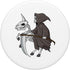 PopSockets Swappable PopGrip - Grimly Unicorn Skeleton Rider Riding Ghost Grim Reaper