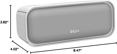 DOSS Bluetooth Speaker, SoundBox Pro Wireless Speaker with 20W Stereo Sound, IPX6 Waterproof, 20Hrs Playtime - Grey