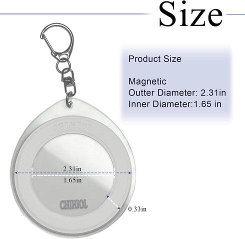 Magnetic Phone Grip Storage Keychain for Bag, Portable Popsocket Magnetic Phone Grip Ring Holder, MagSafe, White