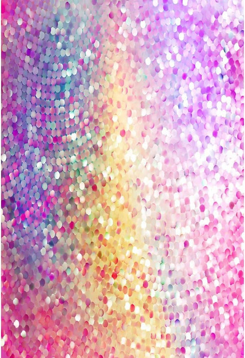 Laeacco 3x5ft Glittering Vinyl Photography Backdrops, Colorful Sequin Pattern for Baby Newborn Girls