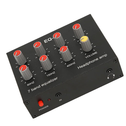 7 12dB 3.5mm Band Sound Equalizer, Output Input, High Bass Adjustment, Two Channel Digital Equalizer, Interface