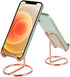 2 Pack Cute Metal Rose Gold Cell Phone Stand for Desk, Desk Accessories, Compatible with All Mobile Phones, iPhone,