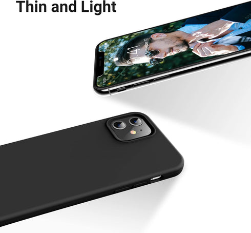 OTOFLY iPhone 12/12 Pro Case, Soft Silicone with Military Grade Drop Protection, Anti-Scratch Microfiber Lining,