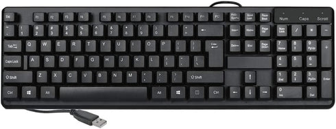 KB-US9813 104-Key Wired USB Keyboard, English