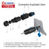 CNLINKO LP-24 USB3.0 Connector Set, Type A Female, Male Plug with 20 Inches Cable, Panel Mount Receptacles Socket IP68