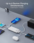 Portable Charger with Built-in Cables, Slim 10000mAh Travel Battery Pack, 6 Outputs 3 Inputs 3A Fast Charging