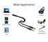 SaiTech IT 3.5mm Headphone Splitter for Computer, 3.5mm to 2 Dual Mic Audio Y Splitter Cable, 2 Pk Black