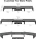FITUEYES Dual Monitor Stand - 3 Shelf Computer Monitor Riser, Adjustable Wood Desktop Stand for Office Supplies, Medium