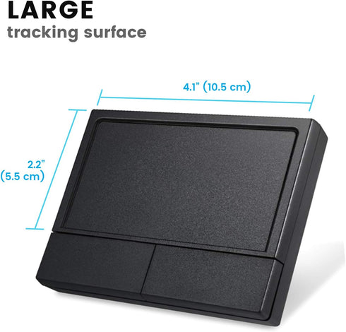 Perixx PERIPAD-704 Wireless Touchpad, Portable Track Pad for Desktop and Laptop, Large Size, Black