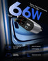 Retractable Car Charger, 4 in 1 Fast 66W Phone Charger with 2 Retractable Cables and USB Car Charger