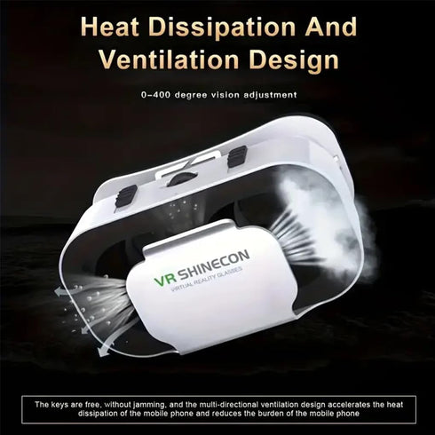 VR Headset for iPhone or Android Phone, Virtual Reality 3D Glasses for 4.7-6.5 inch Mobile