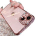 Casechics Luxury Glitter Bling Case for iPhone 13, Electro Plated Frame Edge Border, Full Body Protective Clear Soft
