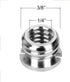 Camera Reducer Bushing Adapter 1/4"-20 to 3/8"-16 for Monopod, Tripod, Ballhead, Stand and Video Light DSLR SLR (10