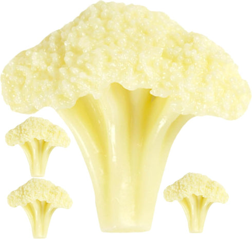 VALICLUD 4Pcs Artificial Cauliflower Models Lifelike Faux Vegetables for Home Kitchen Display