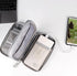 Travel Organizer Pouch - Portable Waterproof Double Layers Storage Bag for Electronic Accessories, Light Grey, Large