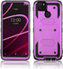 Asuwish Hybrid Rugged Shockproof Case for T-Mobile Revvl 5G, Full Body Protective Accessories, Purple