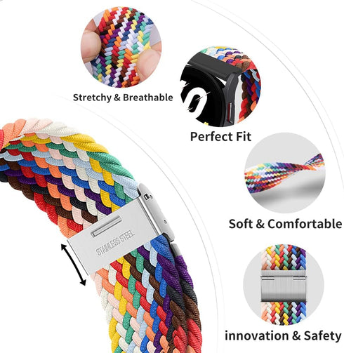 20mm Sport Loop Band for Samsung Galaxy Watch 6/5/4, Compatible with 40mm 44mm/Watch 5 Pro 45mm/Active 2