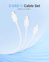 Cable Matters 3-Pack Extreme Flexible Long USB A to USB C Cable 10ft in White, Support Apple CarPlay, Android Auto, USB to USB C Charging Cable for iPhone 15/15 Pro/15 Plus/15 Pro Max, Galaxy S23