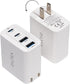 DILTEX 4USB Ports Gan 40W Foldable Charger 2 Pack - Compact USB-C &