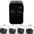 Premium Travel Adapter, Portable Universal All in One Worldwide Power Adapter, European Travel Plug Adapter, Power Converter Adapter, for AC Power Plug, Car Power, with Dual USB Charging Ports