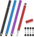 MEKO 4 Pack Stylus Pens for Touchscreens, 2-in-1 High Sensitivity & Precision Capacitive Stylus for iPad, iPhone,