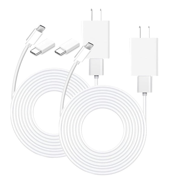 10ft 2-Pack Power Adapter Plug 9V Charger for Arlo Pro and Arlo Pro 2, Q,GO 1, Arlo Essential Spotlight/XL/XL 2nd Gen/Essential 2nd Generation,Blink Outdoor 3 4 (4th Gen) Camera Charging Cord Cable