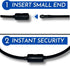 50 Pack Black 5 Self Locking Rings for Keys, Keychains, Cables, Luggage, Waterproof Nylon Plastic Rings