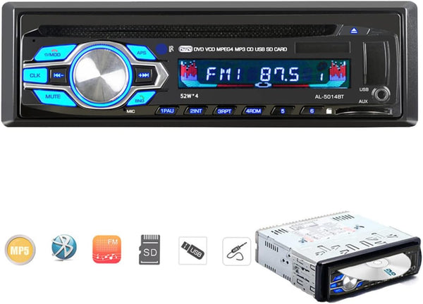 Eaglerich 1Din 12V Car DVD CD Player Vehicle MP3 Car Stereo Handfree Call