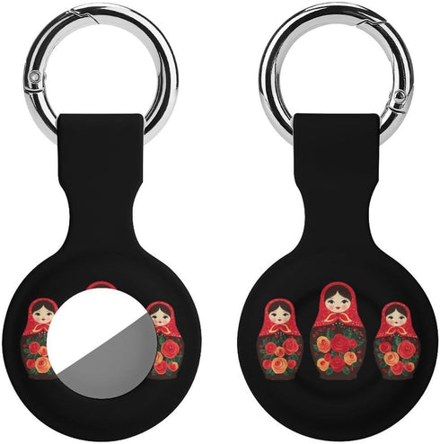 Generic Russian Nesting Dolls Funny Cover Compatible with AirTag Case Protector GPS Tracker Holder with Keychain