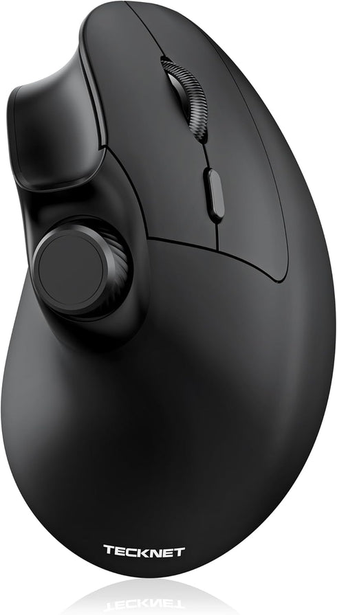 TECKNET Ergonomic Mouse, Rechargeable Wireless Bluetooth Mouse (BT 5.0/5.0+2.4G), Vertical Mouse with Volume