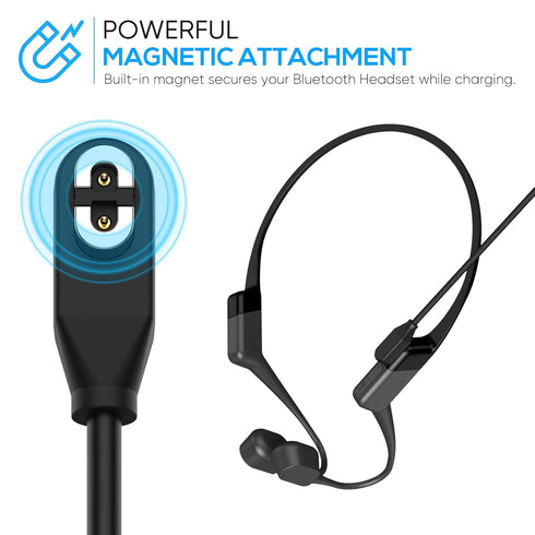 Aftershokz Aeropex AS800 & Shokz Openrun/Openrun Pro/Opencomm Charging Cable, 3.3ft USB Magnetic Type C Adapter.