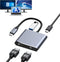 BAOZEE USB C to Dual HDMI Adapter, 4K@60Hz HDMI Splitter for Dual Monitors