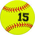 PopSockets Softball No #15 Jersey Number 15 Ball Catcher & Pitcher Gift: Swappable Grip for Phones & Tablets