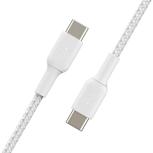 Belkin BoostCharge 1M USB-C to USB-C Cable for iPhone 15, Galaxy S23, Pixel 7, iPad Pro & More - White