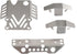 Set 1/12 H12Y H12Y+ RC Chassis Armor Guard for Hyper Go Remote Control Car Front Rear Axles Chassis Protection Plate