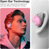 Purity Air Open Ear Headphones - True Air Conduction Wireless Bluetooth Open Ear Earbuds with Dual Mic for iPhone/Android - Secured Long Wearing Comfort, Sports Sweat Resistant (Pink Diamond)