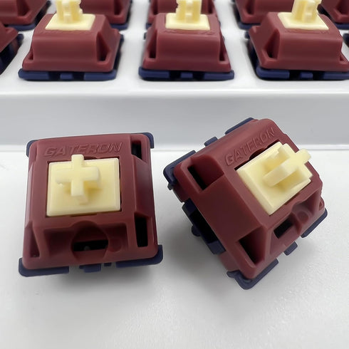 Gateron Quinn Keyboard Switches, 5-Pin Tactile, Factory Pre-lubed, 59gf Compatible with RGB LED for MX Mechanical