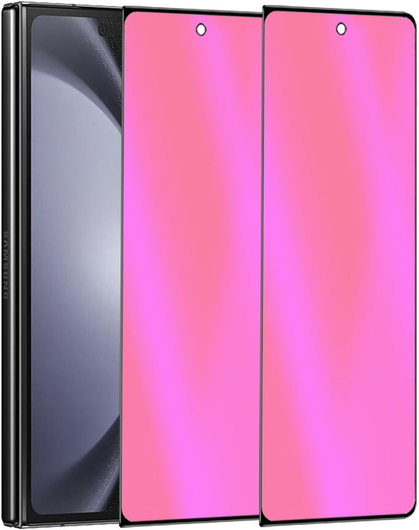 2 Pack Outer Anti-Blue Privacy Tempered Glass for Samsung Galaxy Z Fold 5/Z Fold 4, Anti-Spy Screen Protector,