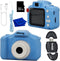 Ultimaxx Essential Kid’s Digital Camera Bundle (Blue) - Includes 32GB microSD Card, High-Speed Reader, Lanyard,