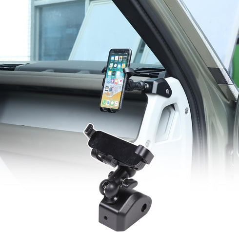 Aluminum Alloy Dashboard Side Mobile Phone Holder Trim Compatible with Land Rover Defender 90 110 130 2020-2024, Car