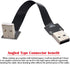 cablecc USB 2.0 Type-A Male to Male Data Flat Slim FPC Cable Down Angled 90 Degree for FPV, Disk, Scanner & Printer 20CM