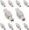 Cmple - 10 Pack USB B to B Adapter USB 2.0 Male to Male Coupler Plug Connector for Printer Scanner HDD