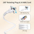 NTONPOWER 15 FT Extension Cord, 1875W Two Prong to Three Prong Adapter, 4 USB Ports, Surge Protector for Old House