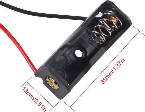 AEDIKO 10pcs A23 23A 12V Battery Holder Battery Holder with Wire Battery Holder Spring Clip Case Black Plastic Housing