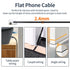 RJ12 Cable Short 1 Foot, 6P6C Connector Landline Phone Wire, Black, 2 Pack for In-Wall and Out-Wall Use